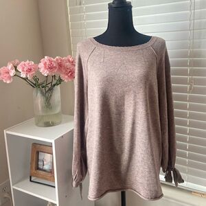 💫Democracy Lightweight Sweater with Bow Detail - Size L